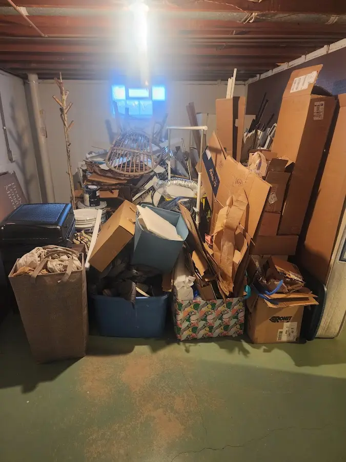 Roll-off dumpster container at job site for 20 Yard Dumpster Rental in Richland